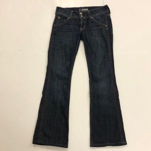 Hudson 25 Dark Blue Jeans denim boot 5 pocket zipper low rise Excellent Conditio